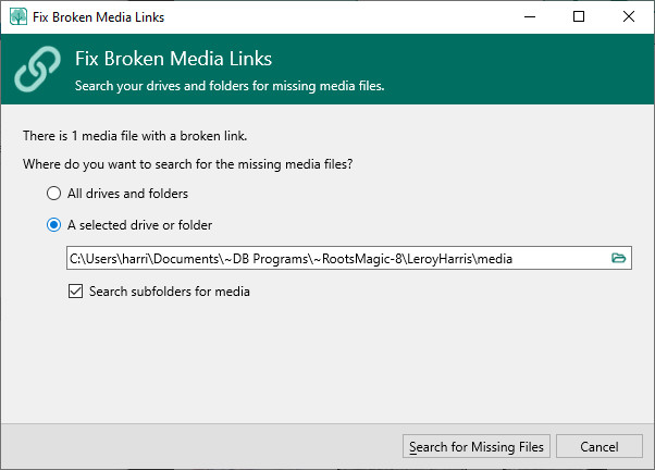 Fix Broken Media Links