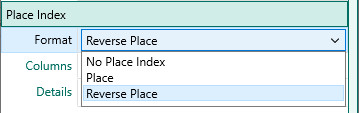 Report Place Index