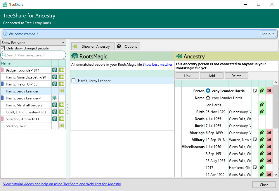 Ancestry Link Person