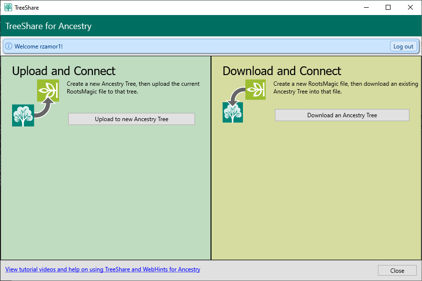 Ancestry Upload/Download